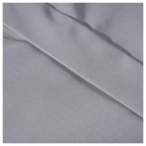 Long sleeved plain Light grey shirt, roman collar Cococler 4