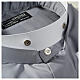 Long sleeved plain Light grey shirt, roman collar Cococler s6