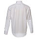 Log sleeved white clergy shirt, diamond pattern, silk Cococler s8