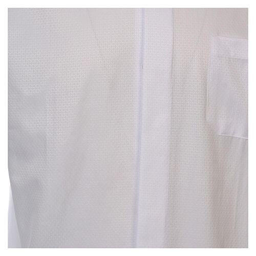Camisa clergyman diamantino blanco seda M.L. Cococler 3