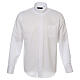 Camisa clergyman diamantino blanco seda M.L. Cococler s1