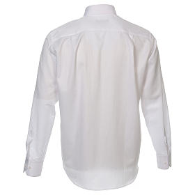 Camicia clergyman diamantino bianco seta M.L. Cococler