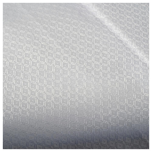 Koszula kapłańska diamentowy wzór, biała, z jedwabiem, Długi Rękaw Cococler 5