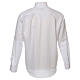 Koszula kapłańska diamentowy wzór, biała, z jedwabiem, Długi Rękaw Cococler s2