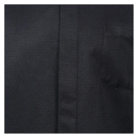 Collarhemd mit Diamantenmuster, mit Seidenanteil, Farbe schwarz, Langarm Cococler