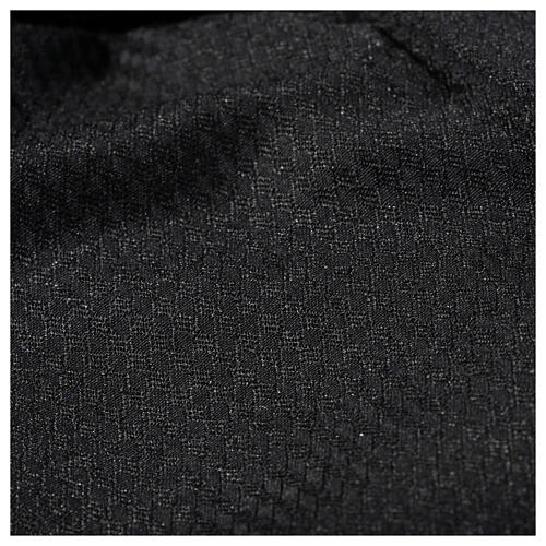 Koszula kapłańska diamentowy wzór, czarna, z jedwabiem, Długi Rękaw Cococler 5