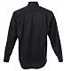 Long sleeved black clergy shirt silk diamond Cococler s8