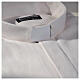 Clergy shirt, white linen and cotton blend, long sleeve, Cococler s2