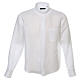 Camicia clergy lino e cotone bianco Manica Lunga Cococler s1