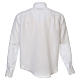 Camicia clergy lino e cotone bianco Manica Lunga Cococler s3