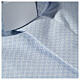 Collarhemd, Schachbrettmusterung, Baumwoll-Polyester-Mischgewebe, Farbe hellblau, Langarm Cococler s4