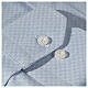 Clergy shirt, light blue Marangel cotton, long sleeves Cococler s5