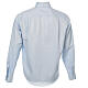 Clergy shirt, light blue Marangel cotton, long sleeves Cococler s7