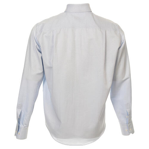 Camisa sacerdote algodão Marangel azul-celeste Manga Longa Cococler 3