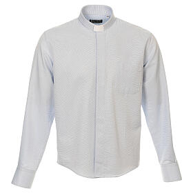Light blue clergy shirt Marangel cotton long sleeve Cococler