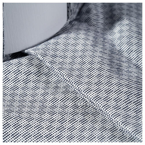 Collarhemd, Schachbrettmusterung, Baumwoll-Polyester-Mischgewebe, Farbe grau, Langarm Cococler 4
