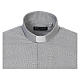 Collarhemd, Schachbrettmusterung, Baumwoll-Polyester-Mischgewebe, Farbe grau, Langarm Cococler s5