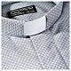 Clergy shirt, grey Marangel cotton, long sleeves Cococler s2