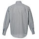 Clergy shirt, grey Marangel cotton, long sleeves Cococler s7