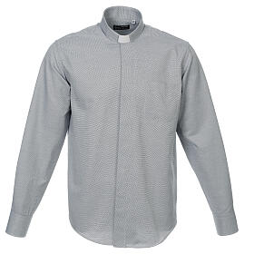 Camicia clergy cotone Marangel grigio M. Lunga Cococler