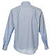 Long sleeved clergy shirt, light blue fabric, cross pattern Cococler s6