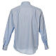 Camisa clergy tejido cruces celeste M. Larga Cococler s6