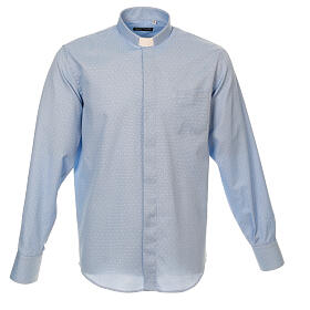 Light blue crosses clergy shirt long sleeve Cococler