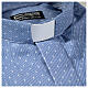 Collarhemd, Kreuzchenmuster, Farbe blau, Langarm Cococler s2