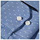 Koszula kapłańska tkanina wzór krzyży, niebieska, Długi Rękaw Cococler s5