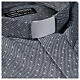 Collarhemd, Kreuzchenmuster, Farbe grau, Langarm Cococler s2