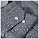 Long sleeve clergy shirt in gray cross fabric Cococler s5
