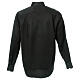 Long sleeved shirt, clergy collar, honeycomb black silk Cococler s7