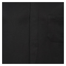 Camicia colletto clergy seta nido d'ape nero M. lunga Cococler