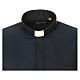 Camicia clergy in seta tessuto nido d'ape Blu M. Lunga Cococler s5