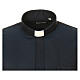 Camisa colarinho clergy seda ninho de abelha azul escuro M/L Cococler s5