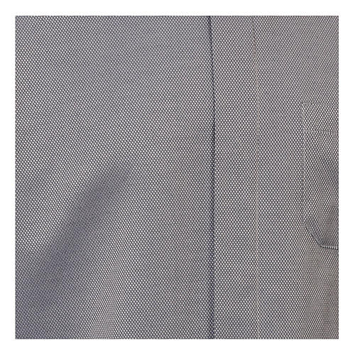 Collarhemd, Wabenmuster, mit Seidenanteil, Farbe grau, Langarm Cococler 2