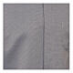 Long sleeved shirt, clergy collar, honeycomb grey silk Cococler s2