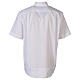 Weißes einfarbiges Collar-Hemd mit kurzen Ärmeln Cococler s6