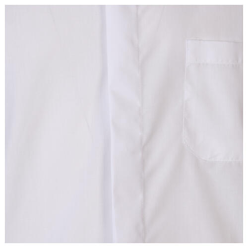 Camicia clergyman bianco tinta unita manica corta Cococler 2