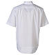 Camisa para sacerdote branca unicolor mangas curtas Cococler s5