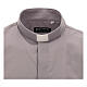 Clergical plain light grey shirt, short sleeves Cococler s3