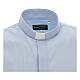 Clergical plain light blue shirt, short sleeves Cococler s3