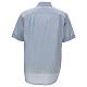 Clergical plain light blue shirt, short sleeves Cococler s4