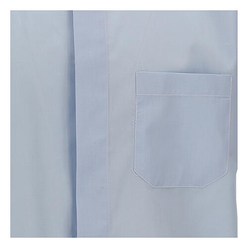 Light blue clergy shirt with short sleeves Cococler 2