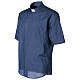 Chemise col clergy demi-manches effet jeans Cococler s3