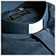 Camisa de sacerdote manga curta cor jeans Cococler s2