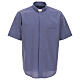Camisa colarinho clergy azul escuro filafil manga corta Cococler s1
