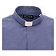 Camisa colarinho clergy azul escuro filafil manga corta Cococler s3
