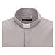 Clergy collar shirt light gray fil a fil short sleeve Cococler s2