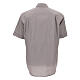 Clergy collar shirt light gray fil a fil short sleeve Cococler s4